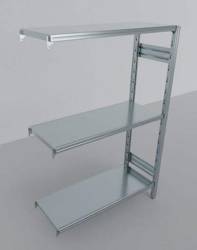 MODULO AGGIUNTIVO per scaffalatura in metallo da magazzino Zincata cm. 80x40x150h