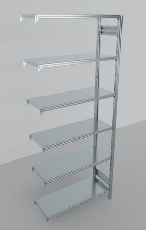 MODULO AGGIUNTIVO scaffalatura in metallo da magazzino Zincata cm. 91x70x300h