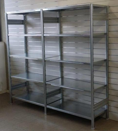 MODULO AGGIUNTIVO scaffalatura in metallo da magazzino Zincata cm. 91x70x300h