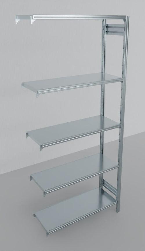 MODULO AGGIUNTIVO per scaffalature metallica da magazzino Zincata cm. 91x80x242h