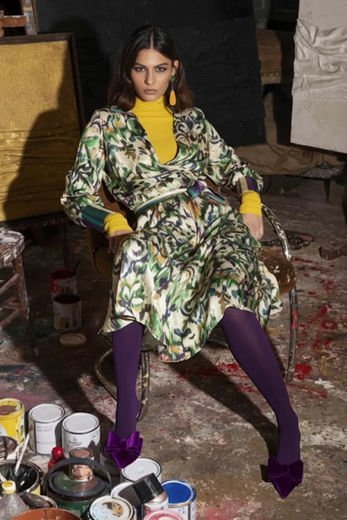 MOKI-B | Abito lungo fantasia Acquarelle