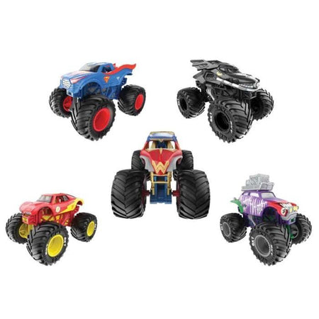 CONFEZIONE DA 5 VEICOLI DIE-CAST 1:64 DC COMICS Monster Jam
