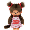 Peluche Scimmia - BANDAI - Grembiule Fiore Monchhichi - 20 cm