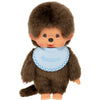 Peluche Scimmia - BANDAI - Monchhichi Bavaglino Azzurro Cielo - 20 cm