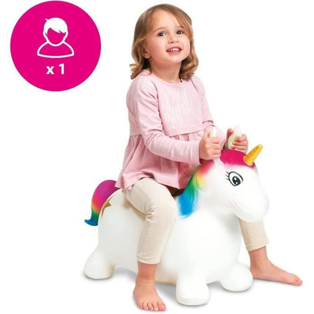 MONDO Cavalcando unicorno che salta
