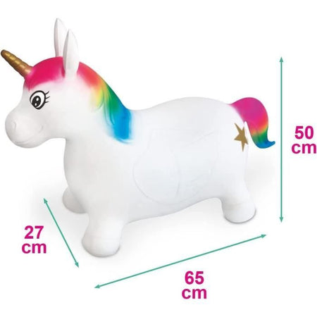 MONDO Cavalcando unicorno che salta
