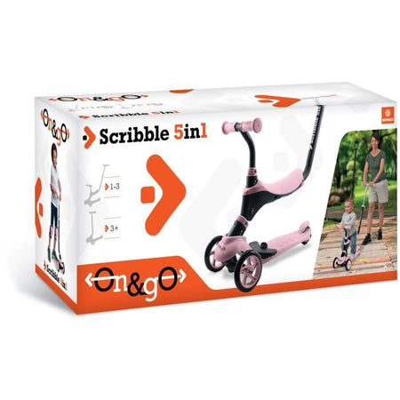 MONDO On and Go Scribble Scooter 5 in 1 - Rosa