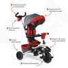 MONDO Triciclo evolutivo convertible y plegable con asiento giratorio - On & Go Moovi Explore - Rojo - 12 meses y más