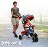 MONDO Triciclo evolutivo convertible y plegable con asiento giratorio - On & Go Moovi Explore - Rojo - 12 meses y más