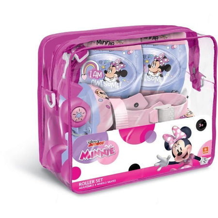 Pattini a rotelle + protezioni - MONDO - Minnie - Protezioni regolabili - Peso massimo: 20 kg