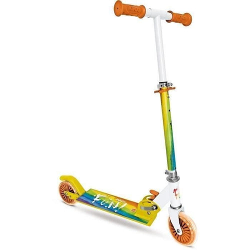 MONDO - SCOOTER / SCOPA POLDABILE A 2 ruote - arcobaleno - arc -en -ciel