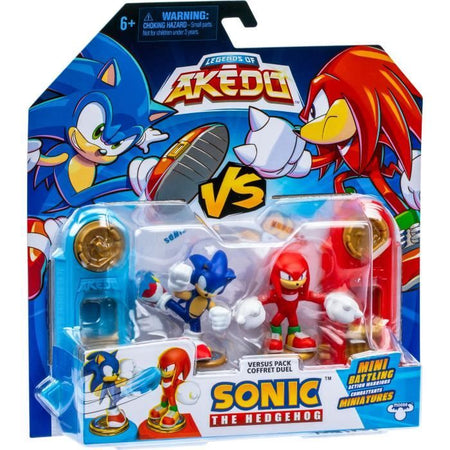 Sonic vs Knuckles Figure Duo - MOOSE TOYS - AKEDO - Quick Battle Pack, 2 personaggi e controller inclusi