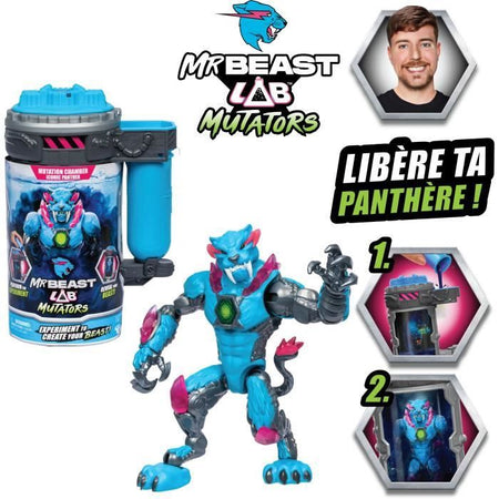Figurina iconica della camera di mutazione di Mutators Panthere - MR Beast LAB - Esegui un esperimento per creare la tua creatura