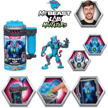 Figurina iconica della camera di mutazione di Mutators Panthere - MR Beast LAB - Esegui un esperimento per creare la tua creatura