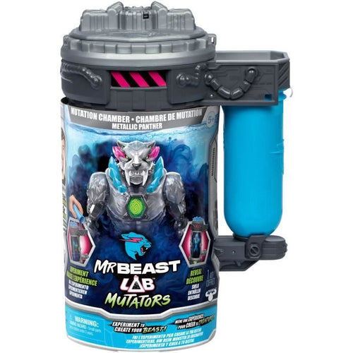 Figurina Mutators Panthere Translucent Mutation Chamber - MR Beast LAB - Esegui un esperimento per creare la tua creatura