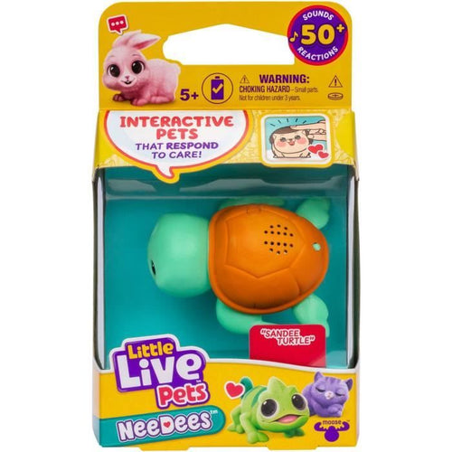 Lil' Needees - MOOSE TOYS - LITTLE LIVE PETS - Animali tascabili interattivi, con suoni e reazioni