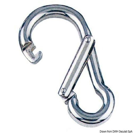 Moschettone Acciaio Inox Mm.100
