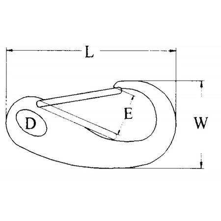 Moschettone Inox 316 Mm.100