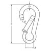 Moschettone Inox 316 Ø Mm.6X60
