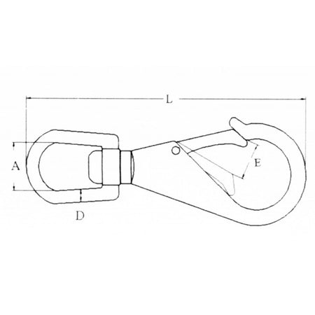 Moschettone Inox Mm.85