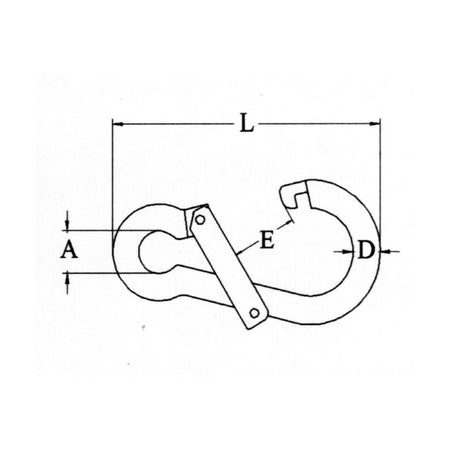 Moschettone Inox Ø Mm.10 Ap. Trasv.