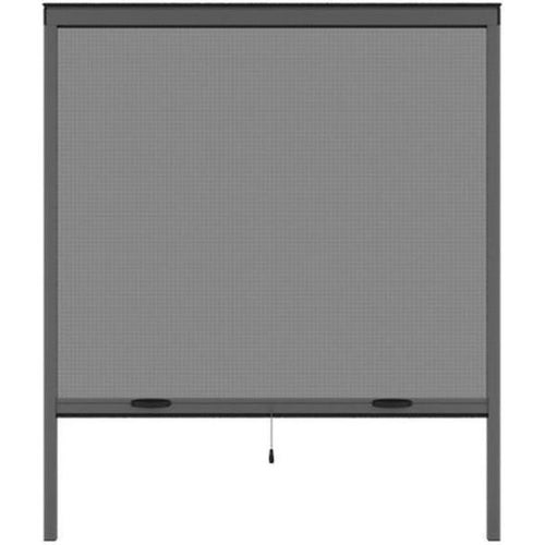 Zanzariera per finestra L125 x H145 cm in alluminio grigio antracite - Tagliabile in larghezza e altezza