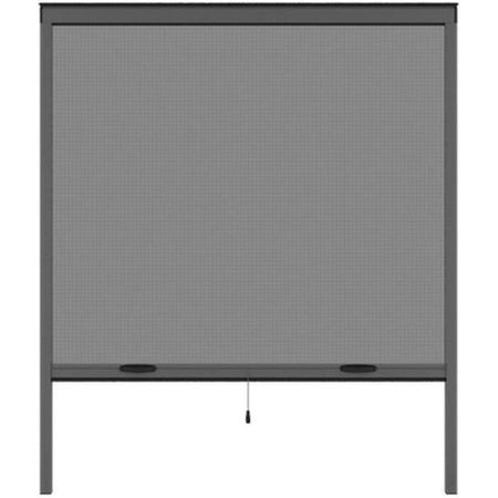 Zanzariera per finestra L125 x H145 cm in alluminio grigio antracite - Tagliabile in larghezza e altezza
