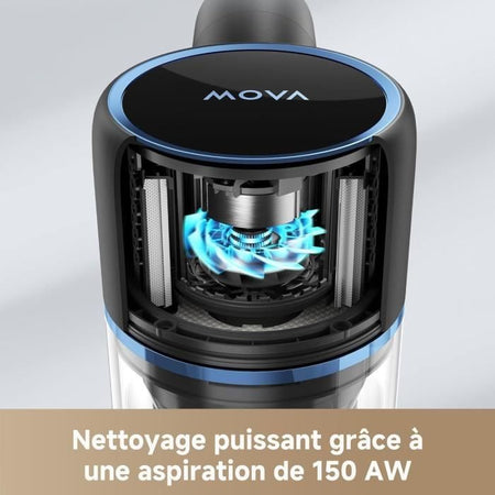MOVA S4 Detect - Aspirapolvere senza fili - 150 AW - Durata massima della batteria di 90 minuti - Spazzola multisuperficie OptiInsigh