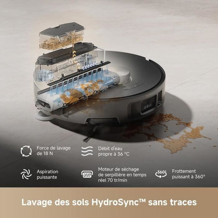 Robot aspirapolvere - MOVA Z50 Ultra - Potente aspirazione da 19.000 Pa - Rilevamento multiplo dello sporco in tempo reale
