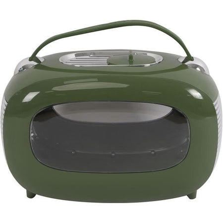 Box trasporto - M PETS - SIXTIES Classic - Maniglia - Tracolla - Apertura laterale - 5 kg max - Verde