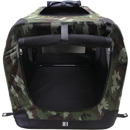 Box di trasporto - M PETS - COMFORT CRATE L - Mimetico - Pieghevole - Struttura in metallo - Griglie di ventilazione