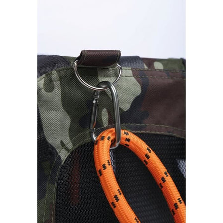 Borsa da trasporto - M PETS - REMIX 2 in 1 Camouflage & Orange - 41 x 28 x 28 cm - Pieghevole - Leggera - Cintura a pettorina