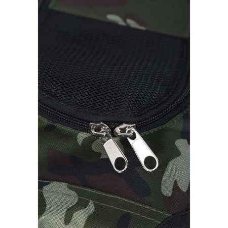 Borsa da trasporto - M PETS - REMIX 2 in 1 Camouflage & Orange - 41 x 28 x 28 cm - Pieghevole - Leggera - Cintura a pettorina