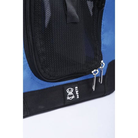 Borsa da trasporto - M PETS - REMIX 2 in 1 Blu - 41 x 28 x 28 cm - Pieghevole - Leggera - Cintura a pettorina