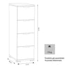 NANO - cassettiera 4 cassetti Rovere grigio