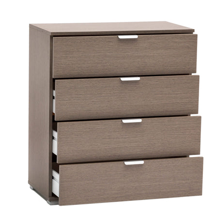 TINNY - cassettiera 4 cassetti Rovere grigio