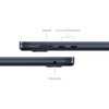 Apple - 15 MacBook Air M3 (2024) - 8 GB di RAM - 512 GB di spazio di archiviazione - Mezzanotte - AZERTY