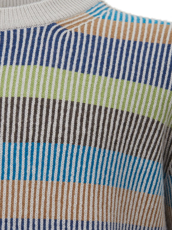 Gran Sasso Maglione Girocollo Multicolor in Cashmere da uomo
