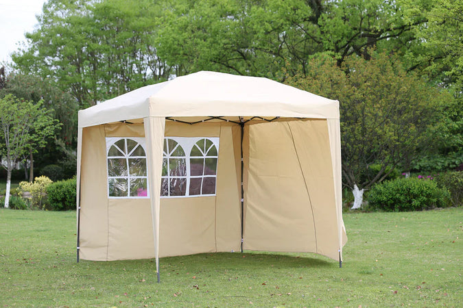 Telo di ricambio laterale per Gazebo pieghevole con finestre in tessuto Oxford 600D Beige