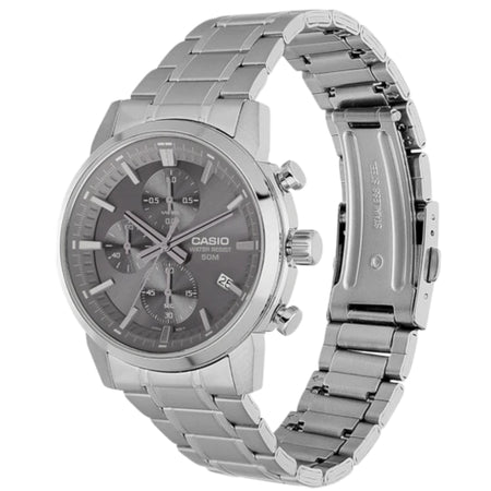 Orologio da uomo Casio Standard Analog Cronografo in acciaio inossidabile con quadrante grigio al quarzo MTP-E510D-8AVDF