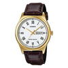CASIO COLLECTION Mod. DAY DATE ROMANS. LEATHER - GOLD