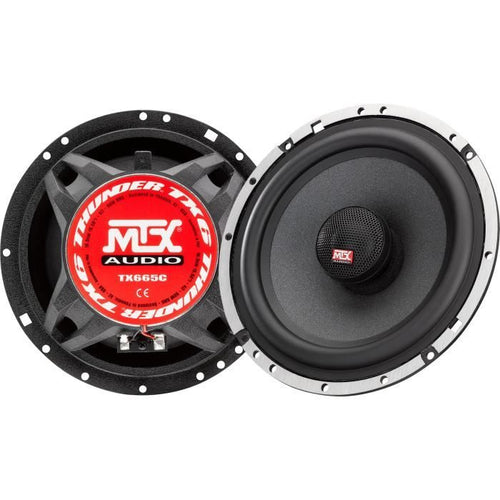 MTX TX665C Altoparlanti coassiali a 2 vie da 16,5 cm 90 W RMS 4O telaio in alluminio bobina tweeter al neodimio con cupola in seta TSV TIL