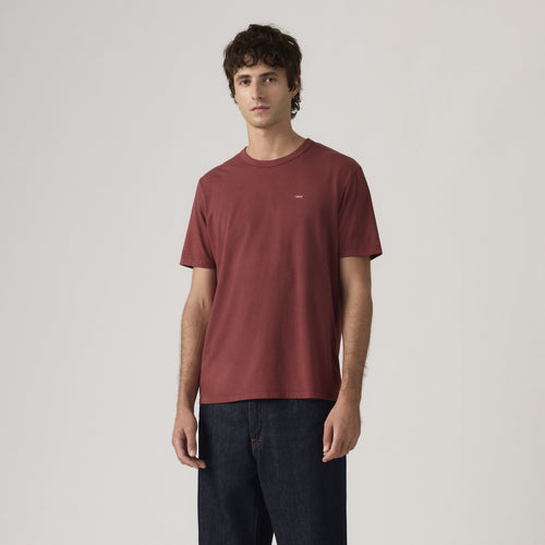 T-shirt uomo Levi's Original girocollo in cotone rosso garment dyed