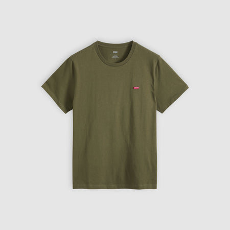 Levi's T-Shirt Uomo Original HM Tee in Cotone Verde Olive Night Regular Fit