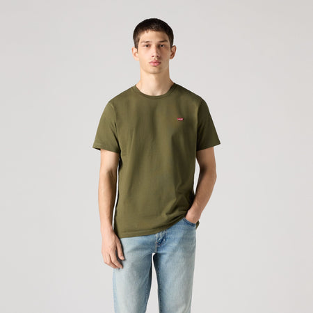 Levi's T-Shirt Uomo Original HM Tee in Cotone Verde Olive Night Regular Fit