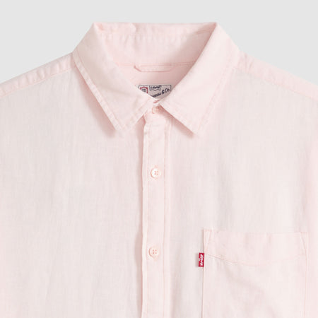 Levi's Camicia Uomo Sunset Pocket Rosa in Lino e Cotone Standard Fit 857460198