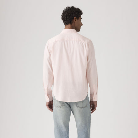 Levi's Camicia Uomo Sunset Pocket Rosa in Lino e Cotone Standard Fit 857460198