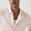 Levi's Camicia Uomo Sunset Pocket Rosa in Lino e Cotone Standard Fit 857460198