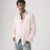 Levi's Camicia Uomo Sunset Pocket Rosa in Lino e Cotone Standard Fit 857460198