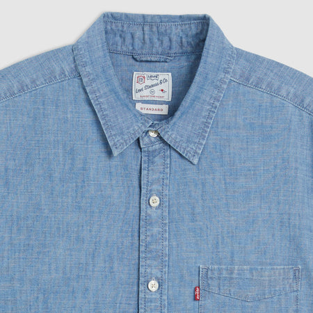 Levi's Camicia Uomo Sunset One Pocket Blu Chambray Manica Corta Cotone 866240062